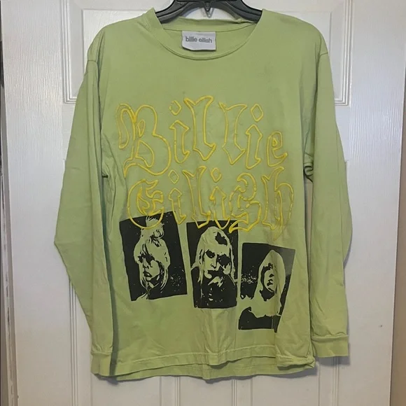 Green Graphic Long Sleeve Top by Billie eilish - Picture 1 of 4